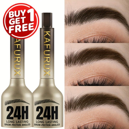 Eyebrow Powder Pencil 2pcs Set, Waterproof Sweatproof Brow Makeup with Setting Formula, Natural Defined Look