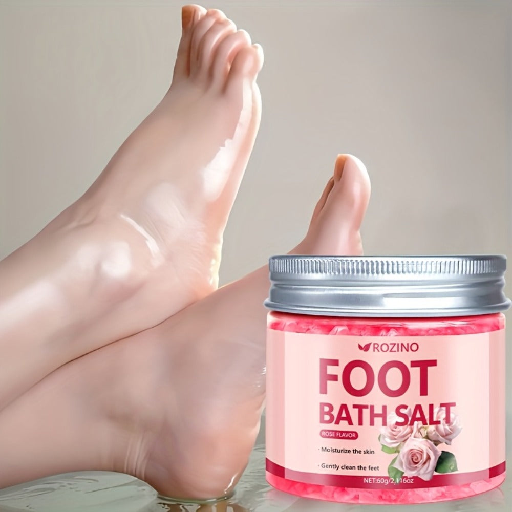 Foot Soak Sea Salt 60g Dry Cracked Heels Hypoallergenic – Moisturizing Mineral Foot Bath Salt 20-Min Relaxing Spa Treatment for Tired Aching