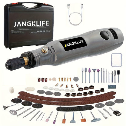 Cordless Rotary Tool Kit 102pcs, Rechargeable Engraving Pen with Adjustable Speed for Wood Carving