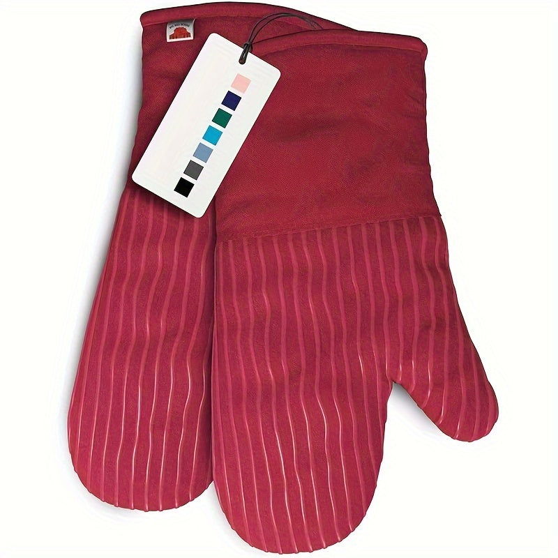 Oven Mitts and Pot Holders Set 6 Piece Heat Resistant Kitchen Gloves Cooking Mitts with Potholder