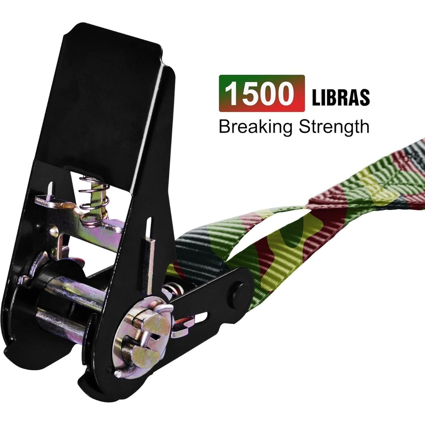 Ratchet Tie Down Straps 4-Pack 15FT 1, 500 lb Break Strength Heavy Duty with Soft Loops & Storage Bag – High-Visibility Webbing