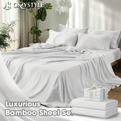 Fitted Sheet Set Cooling Deep Pocket – 2000TC Soft Microfiber Bed Sheet, Shrink Fade Wrinkle Resistant, 11 Colors 4 Sizes