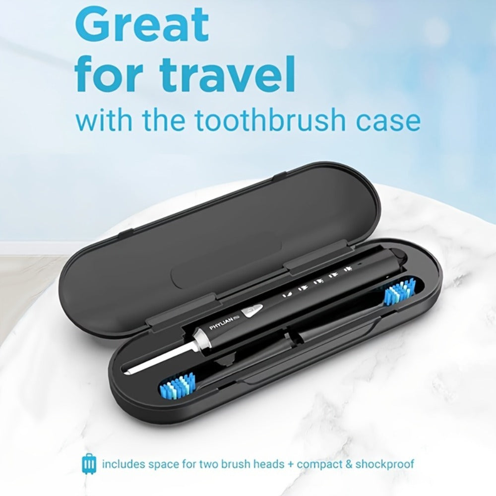 H7 Sonic Electric Toothbrush Kit in Pink, Black or Purple with Six Brush Heads and Travel Case