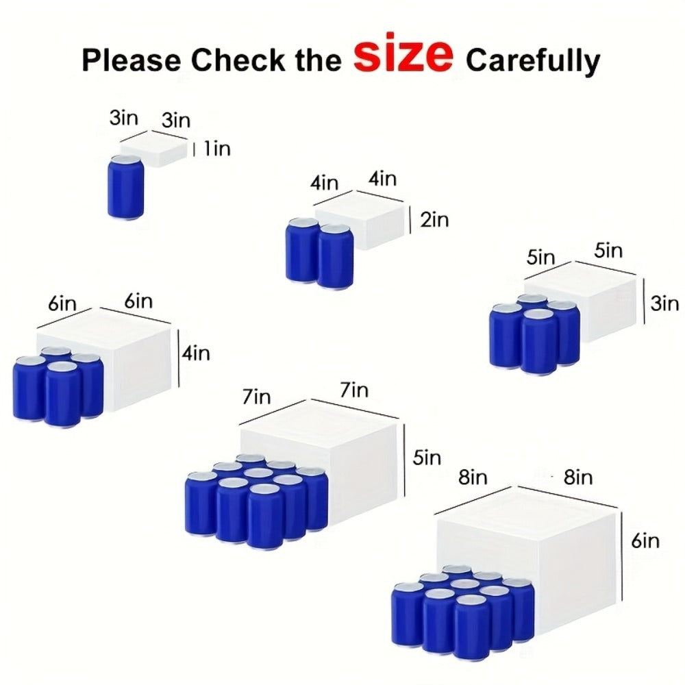 Acrylic Buffet Risers 6pcs Display Stand Set 8 Sizes 3"-10", Cube Box Riser Shelf for Party Catering Dessert Table