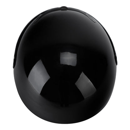 Motorcycle Helmet TCMT Gloss Black Full-Face Shell with Clear Shield, Large Variant, Padded Interior and Rear Vents
