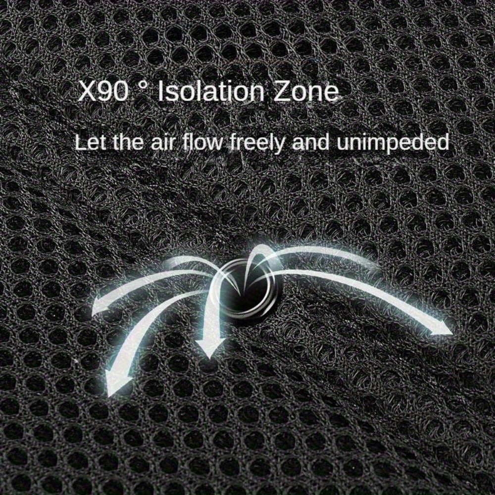 Powered Car Seat Cushion with Dual Fans, 24-Vent Center, 12V/24V Marking and Brown, Blue or Black Options