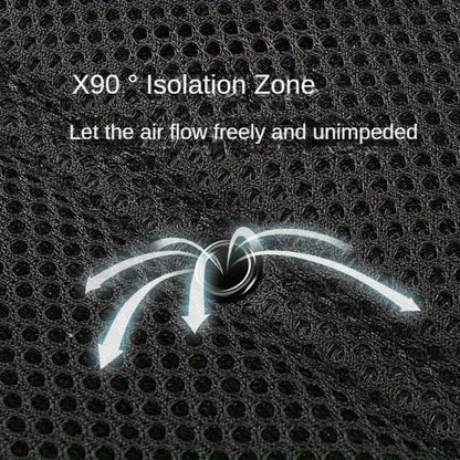 Powered Car Seat Cushion with Dual Fans, 24-Vent Center, 12V/24V Marking and Brown, Blue or Black Options