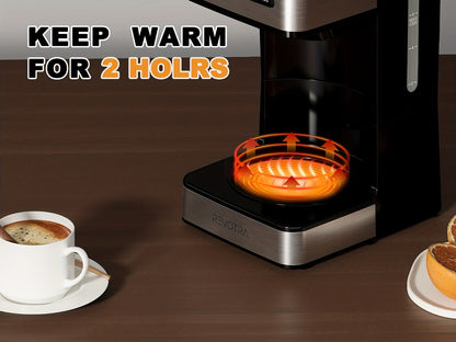 12-Cup Programmable Drip Coffee Maker, Regular & Strong Brew, Iced Coffee Setting, 1-4 Cup Mode, 24H Timer