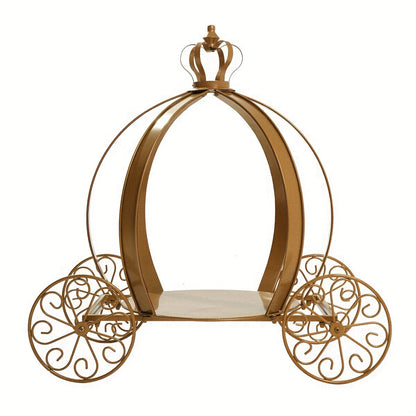 Cinderella Pumpkin Carriage Cake Stand 25 Inch - Princess Wedding Centerpiece Decoration for Entryways, Bedrooms and Living Spaces
