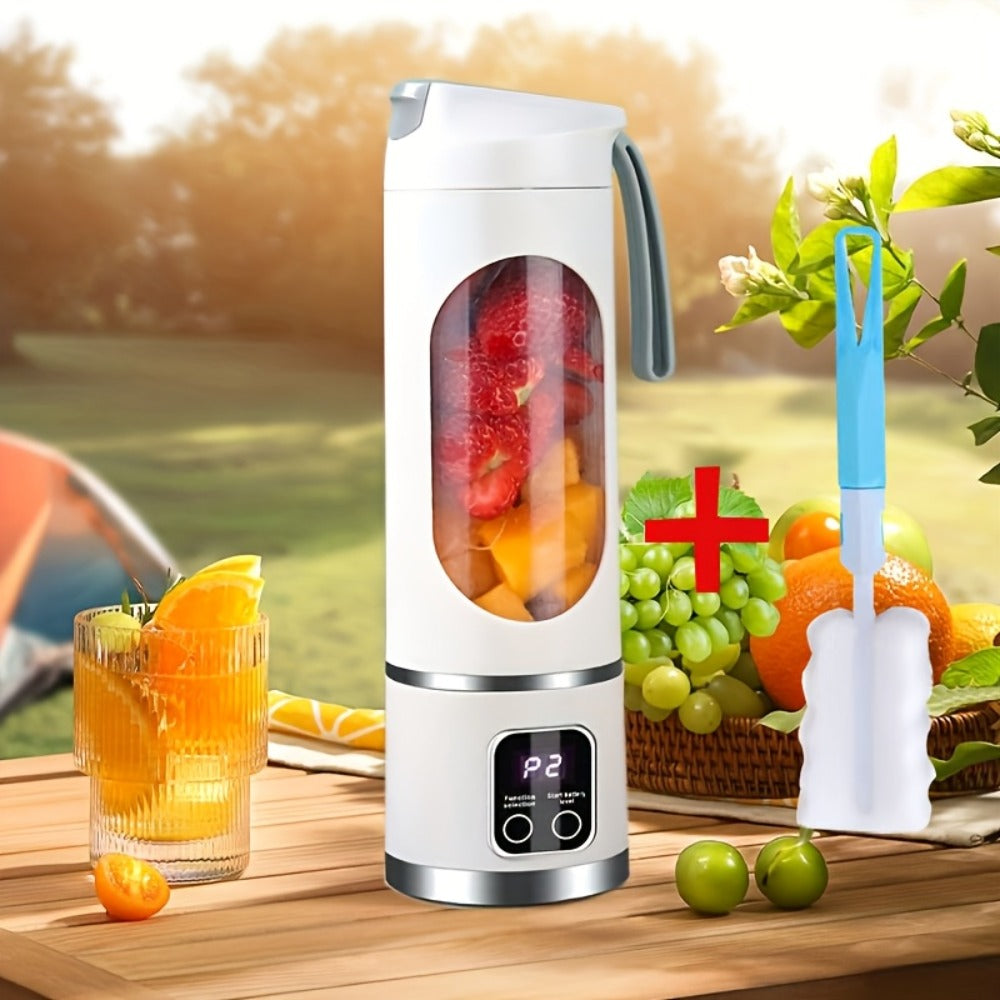 Portable Juicer USB Rechargeable with LED Display - Handheld Personal Blender for Smoothies, Juice & Ice Crush