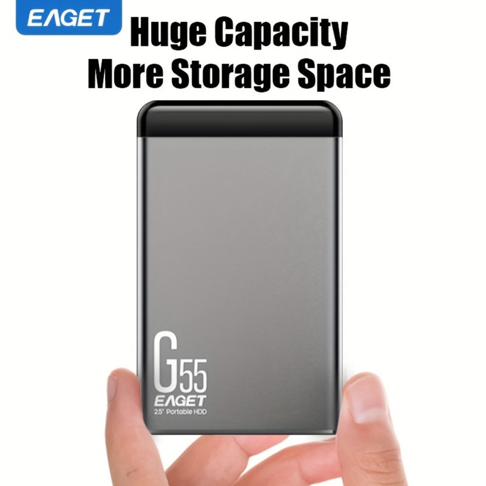 500GB Portable External Hard Drive EAGET G55 for an Everyday Personal Care Routine, with the Listed Configuration