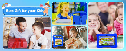 Kids Tablet 7 Inch with 2GB RAM, 16GB or 32GB Built-In Storage, 1TB Expansion Support and Silicone Case