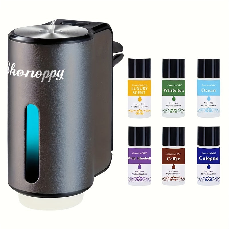 Car Air Freshener Diffuser USB Aromatherapy Humidifier with 3 6 10 Bottles Essential Oils for Entryways, Bedrooms and Living Spaces