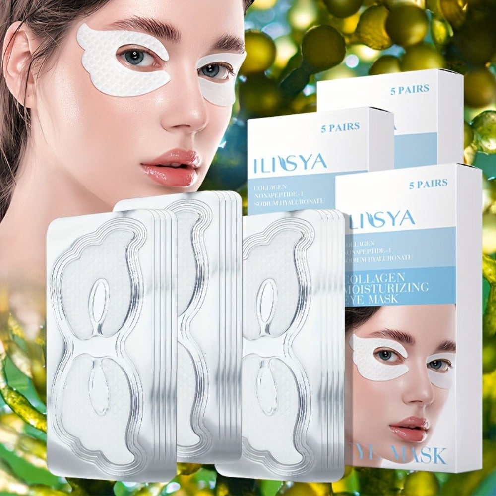 Marine Collagen & Niacinamide Eye Mask 15 Pairs 3 Boxes – Butterfly Design Moisturizing Under Eye Patches for Dark Circles Puffiness