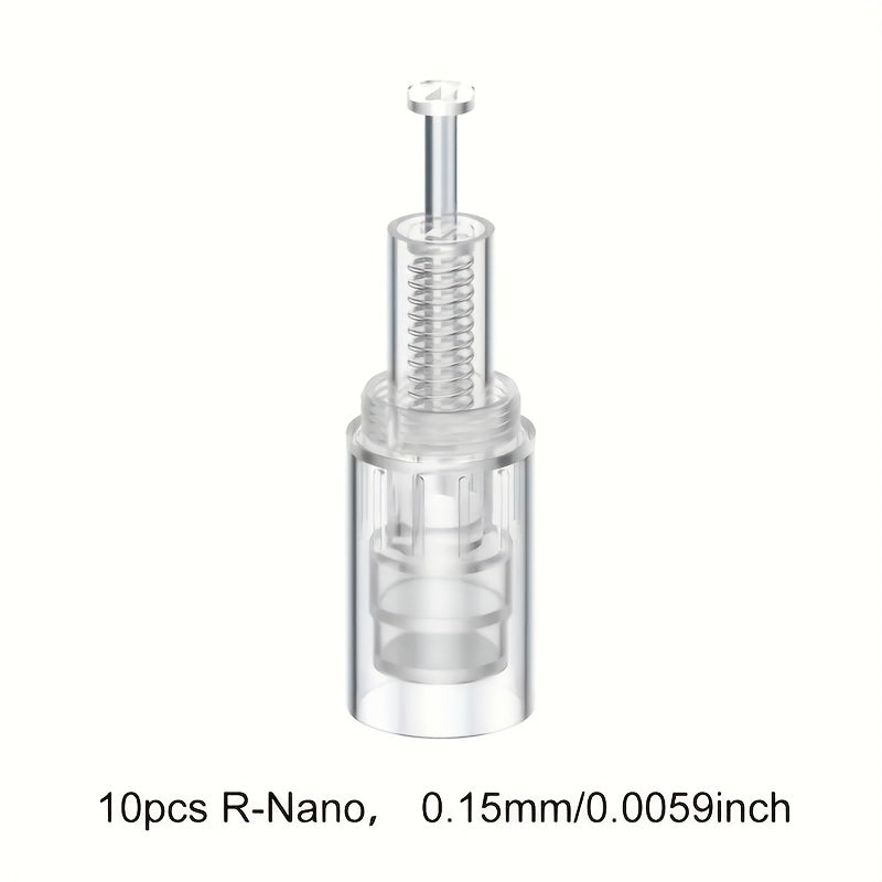 Microneedling Cartridges 10pcs Replacement Needle Tips for Derma Pen, 12 Pin 36 Pin R-Nano 0.25mm Screw-Lock