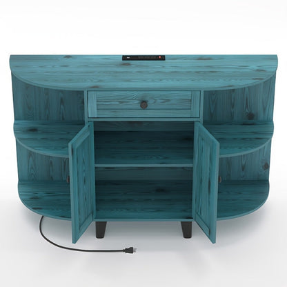 51.97-Inch Freestanding Sideboard Buffet Cabinet with Open Shelves for Kitchen detail image - detail view 3