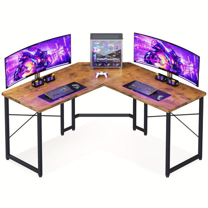 51-Inch L-Shaped L Shaped Desk with Cable Management for Home Office detail image - detail view 3