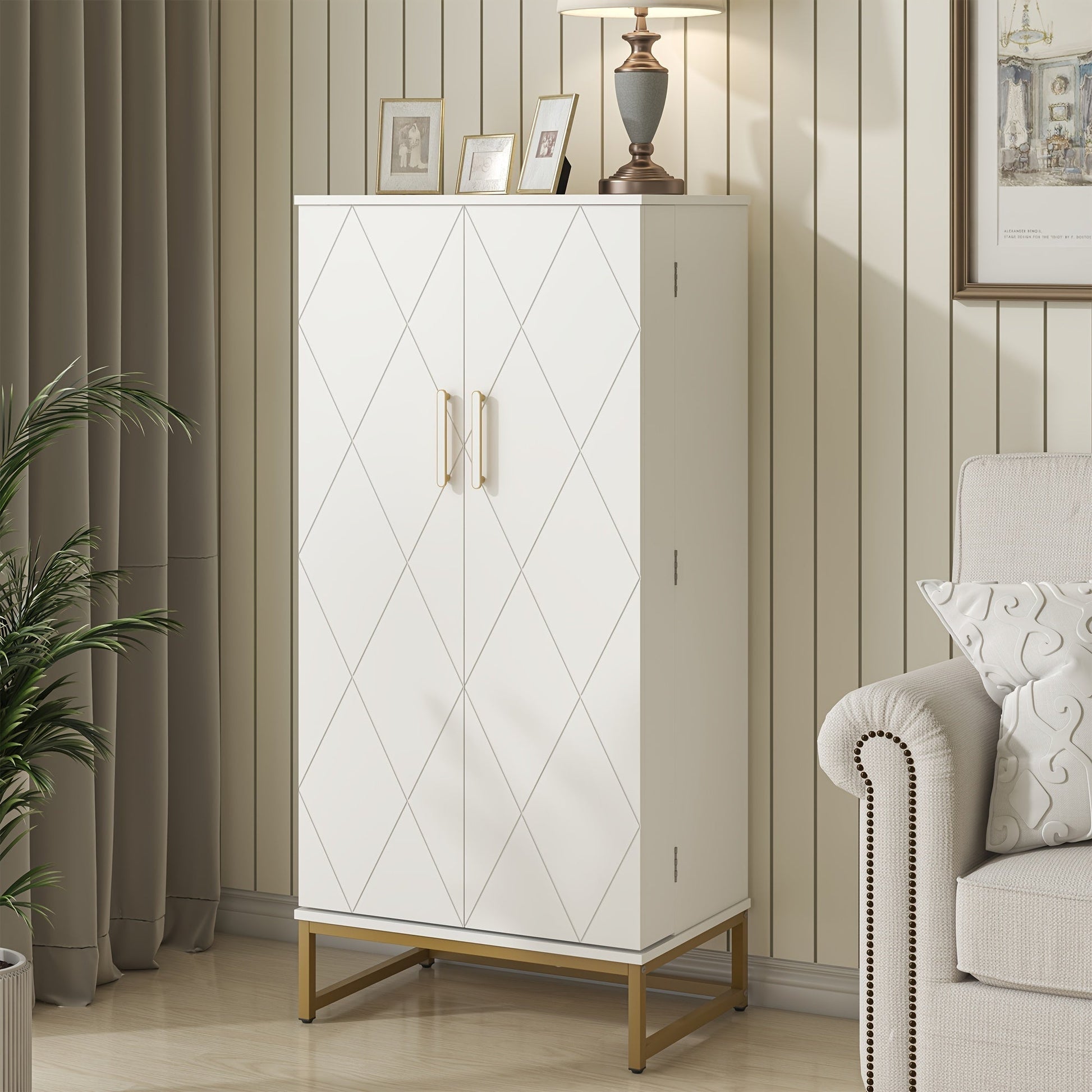 51-Inch Tall Kitchen Pantry Cabinet with Adjustable Shelves for Organized Everyday Storage detail image - detail view 4