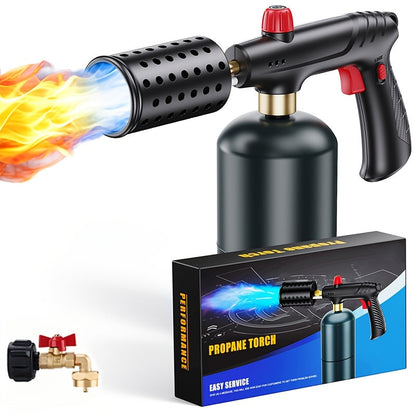 Kitchen Torch Propane Culinary Torch with Adjustable Flame, Safety Lock & Heat Dissipation, Butane Torch for Searing Steak