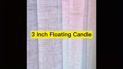 24-Piece White Floating Candle Set with 3-Inch Checkout Label and Pictured 3.05 cm Candle Height