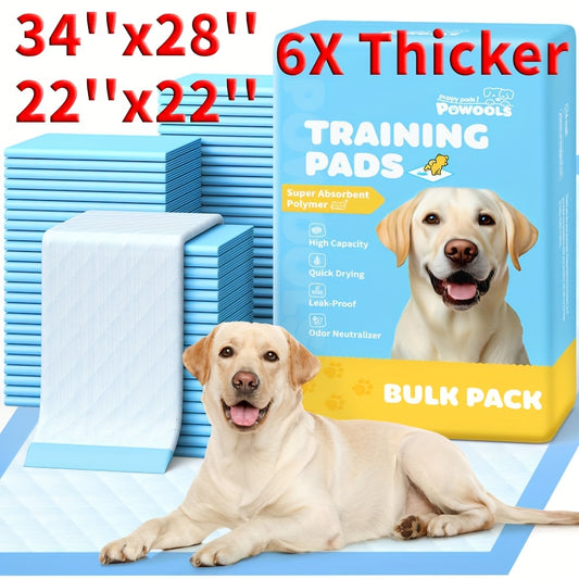 6-Layer Puppy Pads 100 Count – Super Absorbent Leak-Proof Odor Control Dog Pee Pads for Potty Training, Large & XL Size 34"x28" and 22"x22"