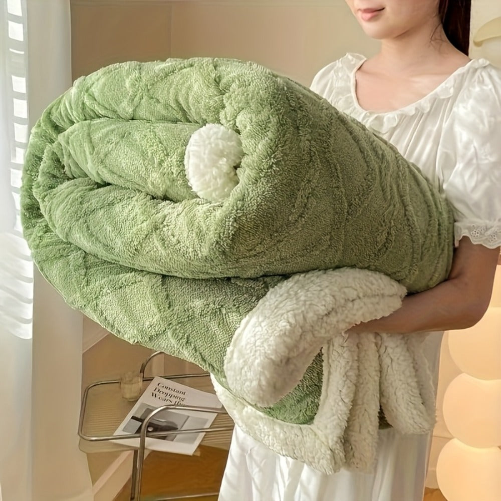 Taffeta Blanket Double-Sided, Silky All-Season Sleep Blanket for Bed & Air Conditioning, 5 Colors
