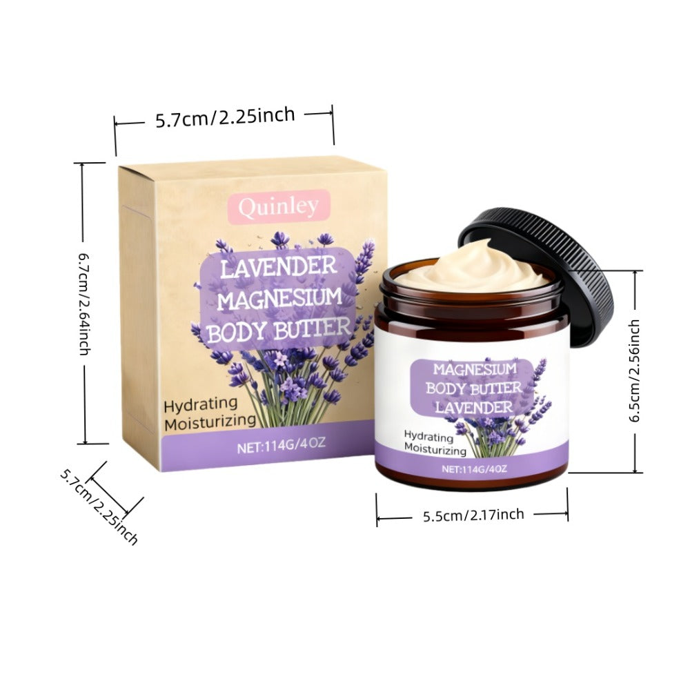 Lavender Magnesium Cream Body Lotion 4oz with Magnesium Chloride Lavender Oil Deep Relaxing Soothing Skin Nourishing for Women Men