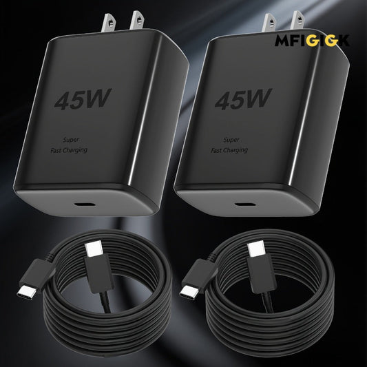 45W Super Fast Charging Block 2-Pack for an Everyday Personal Care Routine, with the Listed Configuration