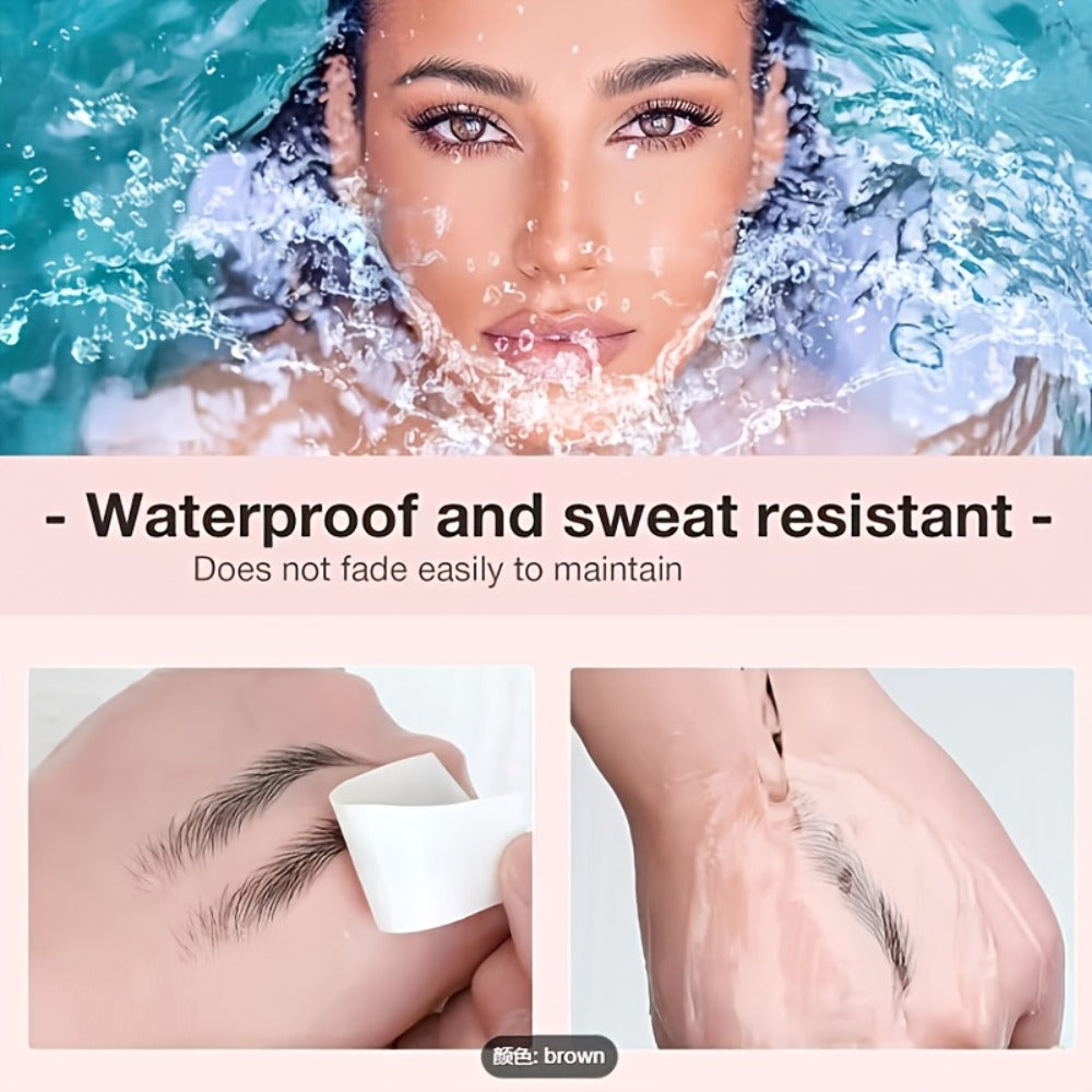 6D Eyebrow Tattoo Stickers Waterproof 8 Pcs for Women Girls, for Temporary Body Art, Festivals and Costumes