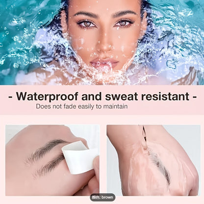 6D Eyebrow Tattoo Stickers Waterproof 8 Pcs for Women Girls, for Temporary Body Art, Festivals and Costumes