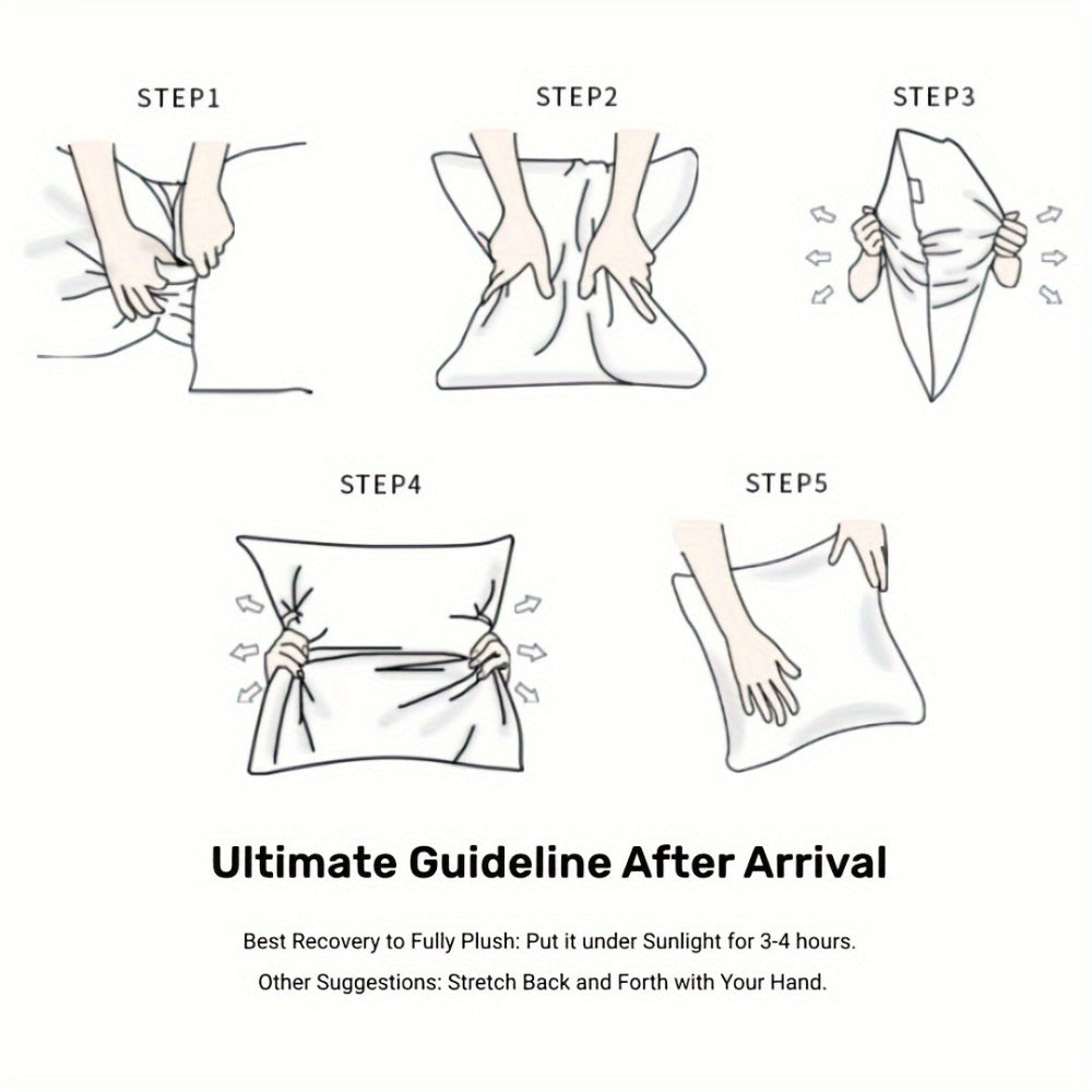 Pillow Insert Hypoallergenic High Elastic Fluffy Fill, Thick Sofa Cushion Filler Universal Replacement Inner Core for Throw Pillow Couch