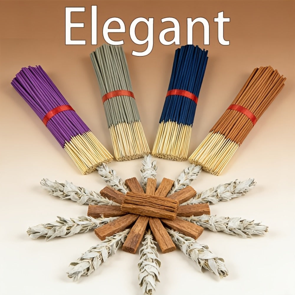 Incense Sticks 200pcs Aromatherapy Incense Set 4 Scents for Meditation Yoga Purification Home for Entryways, Bedrooms and Living Spaces