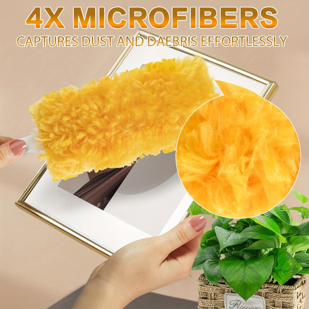 Duster Refills 360 Degree Electrostatic Microfiber Disposable Dusting Refills with Handle for Entryways, Bedrooms and Living Spaces