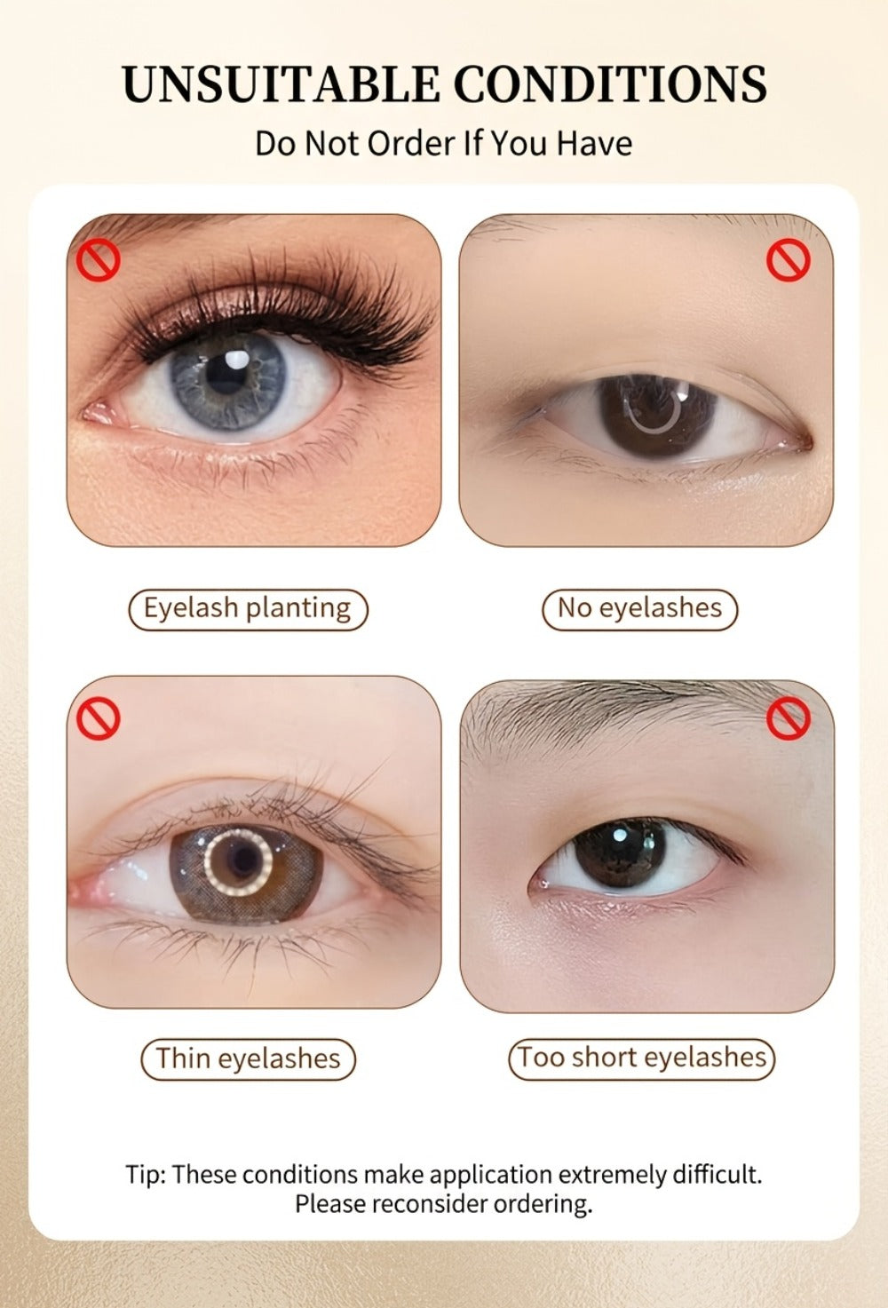 Eight-Piece Double-Strip Magnetic False Eyelash Set with Black Case, Applicator and Tweezers