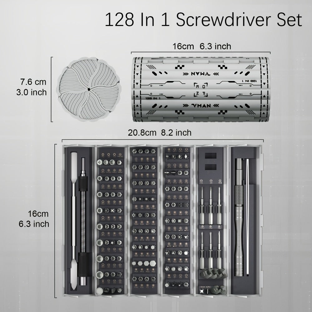 Precision Screwdriver Set 128/180 in 1, Magnetic Professional Tool Kit for MacBook Laptop iPhone Xbox Game Console Tablet