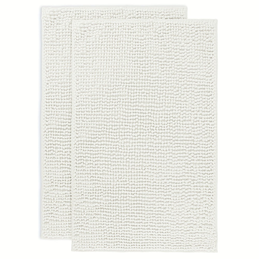 Chenille Bath Rug Extra Thick Bathroom Mat, Multiple Sizes & Colors for Entryways, Bedrooms and Living Spaces