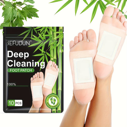 Foot Detox Patches Bamboo Charcoal & Ginger 50pcs 5 Bags – Deep Cleansing Overnight Foot Pads for Toxin Removal
