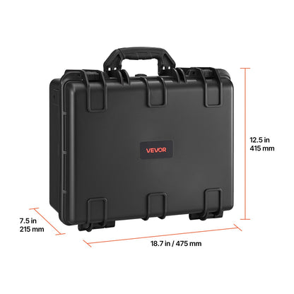 Hard Gun Case with Modular XPE Foam Interior – Heavy Duty Pistol Storage Box with Metal Hinges, 4 Lock Holes & Pressure Valve