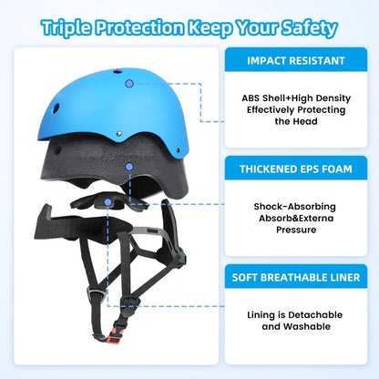 Kids Bike Helmet Adjustable XXS Toddler, ABS+EPS Unisex Sports Helmet with Removable Liner, 11 Vents