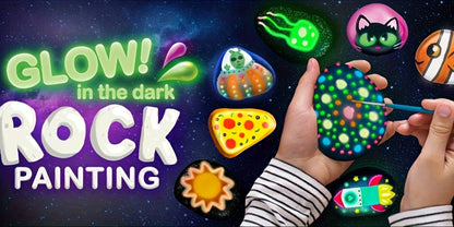 Stone Painting Set Glow in the Dark for Kids with the Listed Color, Size or Set Options for Everyday Use