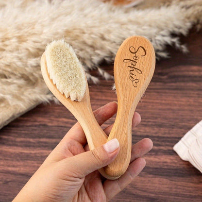 Custom Engraved Baby Brush Personalized Newborn Soft Hair Brush with Name, Unique Keepsake Gift for Baby Shower