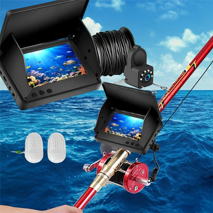 Underwater Fishing Camera 4.3-Inch HD Display with Night Vision & Triple Light Shielding, Portable Fish Finder with Bait Monitor