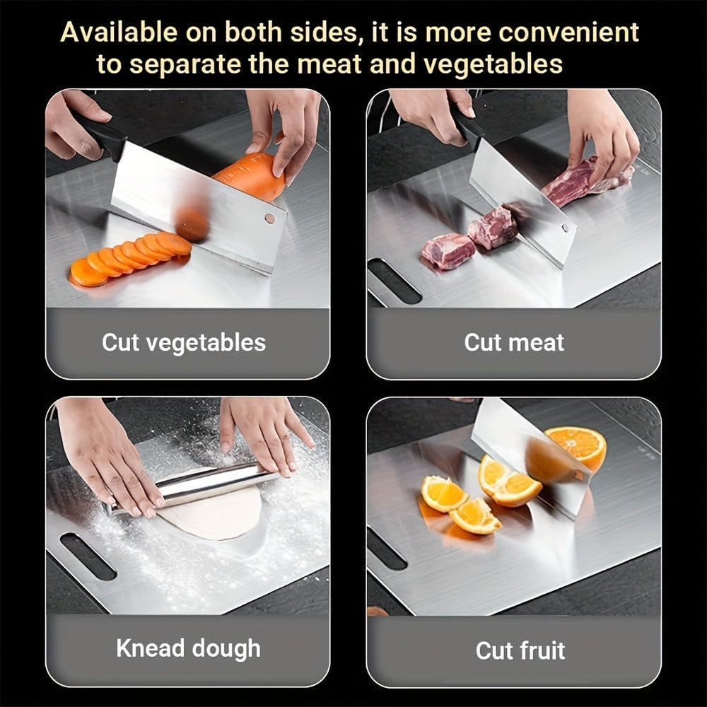 Titanium Cutting Board Set 3-Piece, 100% Pure Titanium Kitchen Chopping Boards Large Medium Small
