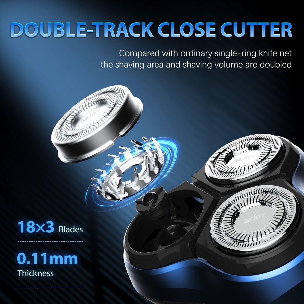 Cordless Electric Razor for Men Rechargeable Fast Charging Washable Heads Face Shaver – Smooth Close Shave Portable Electric Shaving Machine