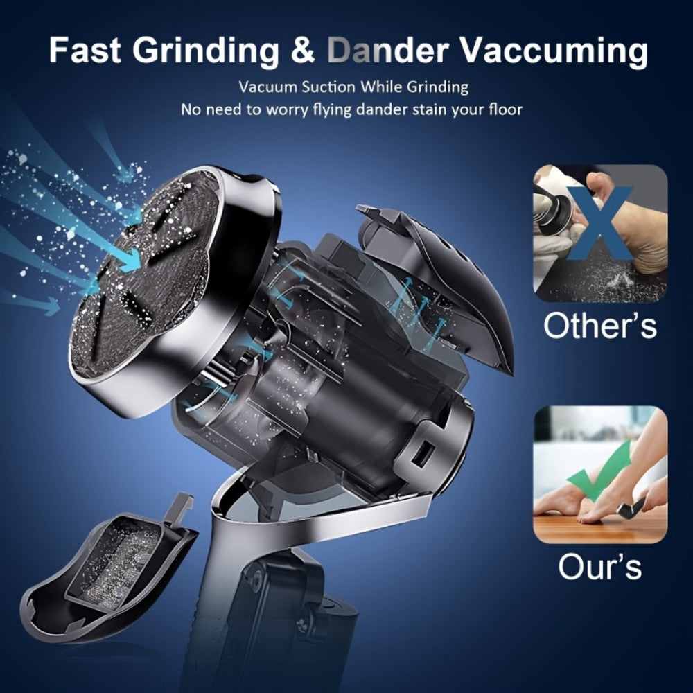 Electric Foot Callus Remover with 10pcs Pedicure Set, IPX7 Rechargeable Foot Grinder for Home and Salon Manicures