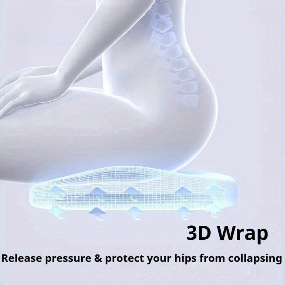 Car Seat Cushion Set 2-Piece – Memory Foam Elevated Driving Cushion with Lumbar Support & Neck Pillow, Height Booster for Car & Home Chair