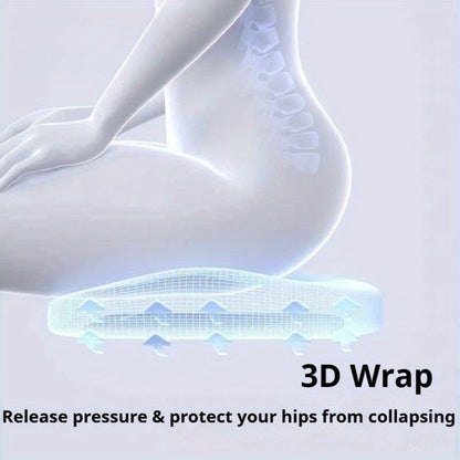 Car Seat Cushion Set 2-Piece – Memory Foam Elevated Driving Cushion with Lumbar Support & Neck Pillow, Height Booster for Car & Home Chair