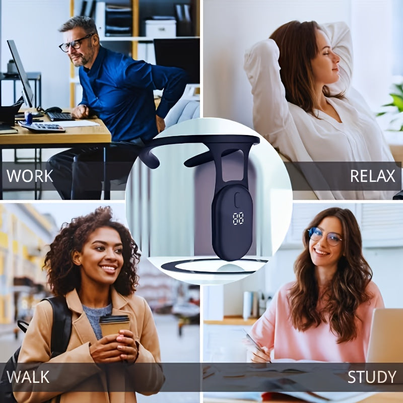 Wearable Posture Reminder with LCD Display, Vibration Alert, Three Sensitivity Levels and USB Charging