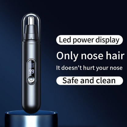 Nose Hair Trimmer Electric Painless 3-in-1 USB Rechargeable with LED Display – Trims Nose Ear Hair Eyebrows Waterproof Grooming Device