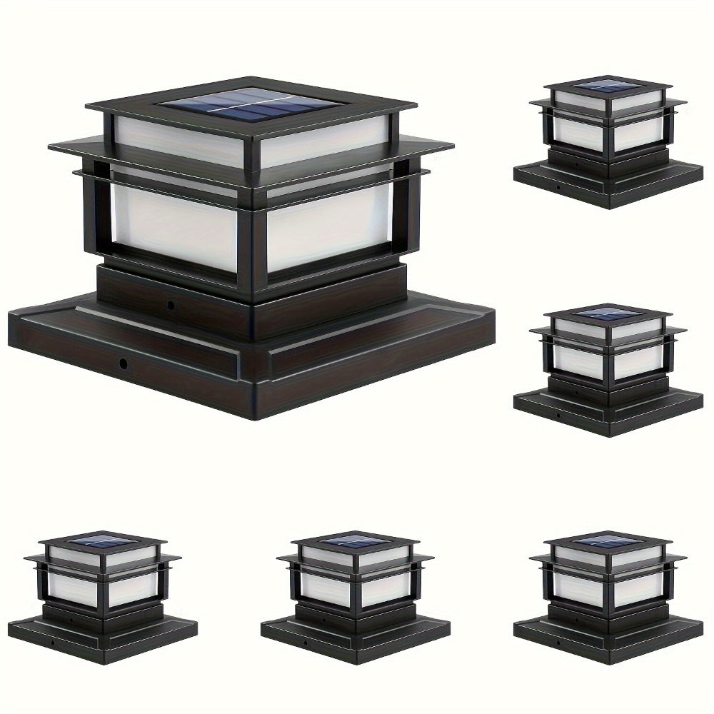 Solar Post Cap Lights for Fence Deck 6 Pack - Outdoor Bright LED for Garden Porch Patio Stair for an Everyday Personal Care Routine